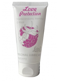 Лубрикант на водной основе с ароматом малины Love Protection Raspberry - 50 мл. - Lola Games - купить с доставкой в Череповце