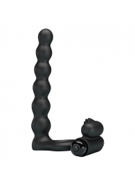 Черная насадка для двойной стимуляции Hercules Penis Sheath III - 15,3 см. - Baile - купить с доставкой в Череповце