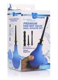 Анальный душ с 3 насадками Premium One-way Valve Anal Douche Set - XR Brands - купить с доставкой в Череповце
