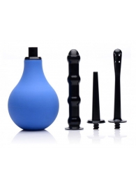 Анальный душ с 3 насадками Premium One-way Valve Anal Douche Set - XR Brands - купить с доставкой в Череповце