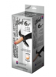 Пояс-трусики с насадкой Glamour - 17 см. - LOVETOY (А-Полимер) - купить с доставкой в Череповце