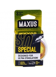 Презервативы с точками и рёбрами в пластиковом кейсе MAXUS Special - 3 шт. - Maxus - купить с доставкой в Череповце