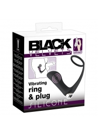 Черное эрекционное кольцо с анальной вибропробкой Vibrating Ring   Plug - Orion - в Череповце купить с доставкой