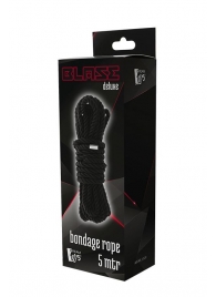 Черная веревка для шибари DELUXE BONDAGE ROPE - 5 м. - Dream Toys - купить с доставкой в Череповце