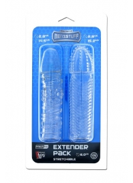 Комплект из 2 прозрачных насадок на пенис PENIS EXTENDER PACK - Dream Toys - в Череповце купить с доставкой