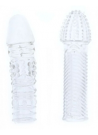 Комплект из 2 прозрачных насадок на пенис PENIS EXTENDER PACK - Dream Toys - в Череповце купить с доставкой