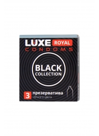 Черные презервативы LUXE Royal Black Collection - 3 шт. - Luxe - купить с доставкой в Череповце