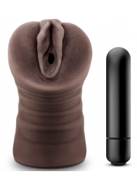 Коричневый мастурбатор-вагина Hot Chocolate Brianna - Blush Novelties - в Череповце купить с доставкой