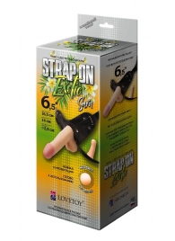 Пояс-трусики с 2 насадками Exotic-Sara - 16,5 см. - LOVETOY (А-Полимер) - купить с доставкой в Череповце
