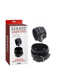 Черные наручники Surrender Wrist Restraints - Chisa - купить с доставкой в Череповце