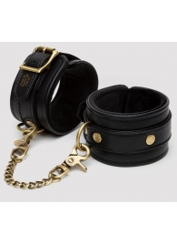 Черные оковы на ноги Bound to You Faux Leather Ankle Cuffs - Fifty Shades of Grey - купить с доставкой в Череповце
