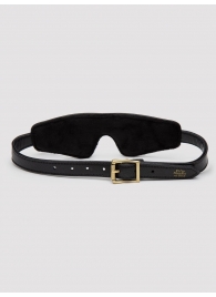 Черная плотная маска на глаза Bound to You Faux Leather Blindfold - Fifty Shades of Grey - купить с доставкой в Череповце