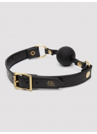 Черный кляп-шар Bound to You Faux Leather Ball Gag - Fifty Shades of Grey - купить с доставкой в Череповце