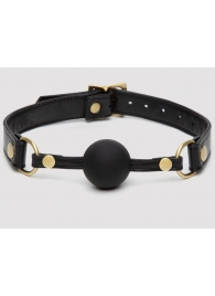 Черный кляп-шар Bound to You Faux Leather Ball Gag - Fifty Shades of Grey - купить с доставкой в Череповце