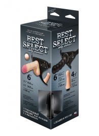 Черный пояс для женщин BEST SELECT с 3 насадками - LOVETOY (А-Полимер) - купить с доставкой в Череповце