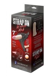 Реалистичный страпон Woman Midi с вагинальной пробкой - 19 см. - LOVETOY (А-Полимер) - купить с доставкой в Череповце
