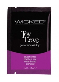 Лубрикант на водной основе для использования с игрушками WICKED Toy Love - 3 мл. - Wicked - купить с доставкой в Череповце