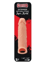 Телесная насадка EXTENDER WITH BALL STRAP 6.5 - 17 см. - Dream Toys - в Череповце купить с доставкой