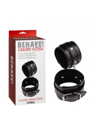 Черные оковы Classic Ankle Cuffs - Chisa - купить с доставкой в Череповце