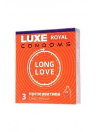Презервативы с продлевающим эффектом LUXE Royal Long Love - 3 шт. - Luxe - купить с доставкой в Череповце