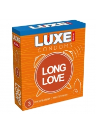 Презервативы с продлевающим эффектом LUXE Royal Long Love - 3 шт. - Luxe - купить с доставкой в Череповце