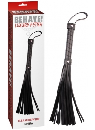 Черная многохвостая плеть Pleasure Whip - 46 см. - Chisa - купить с доставкой в Череповце
