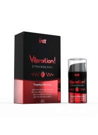 Жидкий интимный гель с эффектом вибрации Vibration! Strawberry - 15 мл. - INTT - купить с доставкой в Череповце