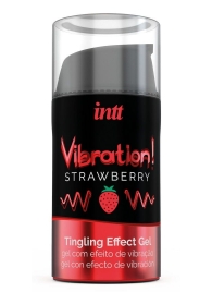 Жидкий интимный гель с эффектом вибрации Vibration! Strawberry - 15 мл. - INTT - купить с доставкой в Череповце