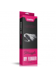 Серебристая плетка Struggle My Flogger с черной ручкой - 45 см. - Lovetoy - купить с доставкой в Череповце