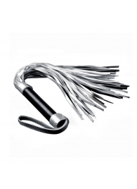Серебристая плетка Struggle My Flogger с черной ручкой - 45 см. - Lovetoy - купить с доставкой в Череповце