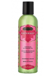 Массажное масло Naturals Strawberry Dreams с ароматом клубники - 59 мл. - Kama Sutra - купить с доставкой в Череповце