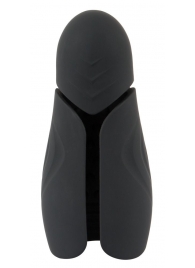 Черный силиконовый вибромастурбатор с нагревом Masturbator with 2 Functions - Orion - в Череповце купить с доставкой