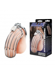 Металлическая клетка Prisoner Cock Сage с замком - BlueLine - купить с доставкой в Череповце