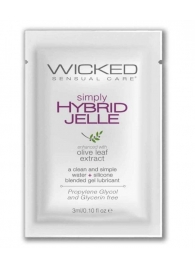 Гель-лубрикант на водно-силиконовой основе Simply Hybrid Jelle - 3 мл. - Wicked - купить с доставкой в Череповце