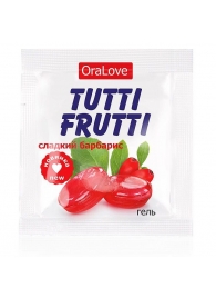 Гель-смазка Tutti-frutti со вкусом барбариса - 4 гр. - Биоритм - купить с доставкой в Череповце