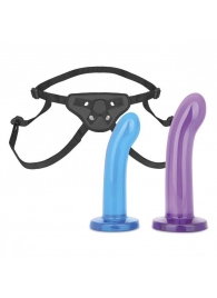 Страпон унисекс Beginners Strap-On с 2 насадками - 15 и 13 см. - Lux Fetish - купить с доставкой в Череповце