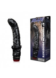 Черный вибромассажер простаты 6  Premium Prostate Massager - BlueLine - в Череповце купить с доставкой