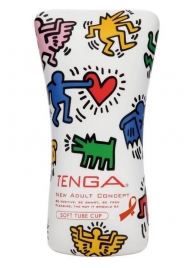 Мастурбатор-туба Keith Haring Soft Tube CUP - Tenga - в Череповце купить с доставкой