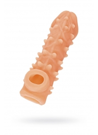 Телесная закрытая насадка с пупырышками Cock Sleeve Size M - 15,6 см. - KOKOS - в Череповце купить с доставкой