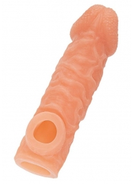 Телесная закрытая насадка с шершавой головкой Cock Sleeve Size M - 15,6 см. - KOKOS - в Череповце купить с доставкой