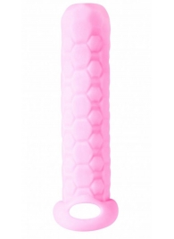 Розовый фаллоудлинитель Homme Long - 13,5 см. - Lola Games - в Череповце купить с доставкой