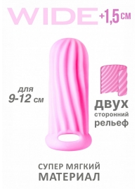 Розовый фаллоудлинитель Homme Wide - 11 см. - Lola Games - в Череповце купить с доставкой