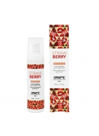 Разогревающее массажное масло  с ароматом клубники Gourmet Strawberry - 50 мл. - Exsens - купить с доставкой в Череповце