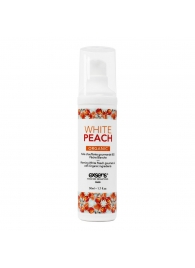 Разогревающее массажное масло Gourmet White Peach Organic с органическими ингредиентами - 50 мл. - Exsens - купить с доставкой в Череповце