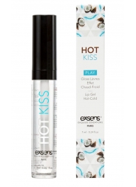 Блеск для губ Hot Kiss Coconut с ароматом кокоса - 7 мл. - Exsens - купить с доставкой в Череповце