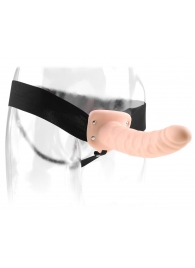 Полый страпон 8  Hollow Strap-On телесного цвета - 19 см. - Pipedream - купить с доставкой в Череповце