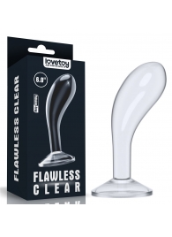 Прозрачный стимулятор простаты Flawless Clear Prostate Plug - 15 см. - Lovetoy - в Череповце купить с доставкой