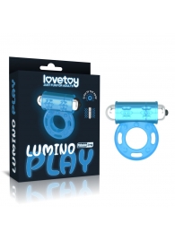 Голубое, светящееся в темноте эрекционное виброкольцо Lumino Play Vibrating Penis Ring - Lovetoy - в Череповце купить с доставкой