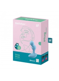 Голубой анальный вибростимулятор Deep Driver - 11,2 см. - Satisfyer - в Череповце купить с доставкой