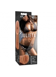 Мастурбатор-вагина цвета карамели Julieta с вибрацией - Blush Novelties - в Череповце купить с доставкой